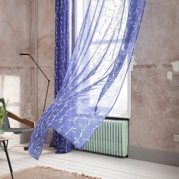 Κουρτίνα Dione 535/ 09 Με Τρουκς Marine Blue Gofis Home 140X280 Πολυέστερ