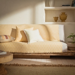 Ριχτάρι Denise 518/ 10 Sun Yellow Gofis Home Τετραθέσιο 180x350cm Βαμβάκι-Πολυέστερ