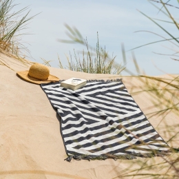 Πετσέτα Θαλάσσης Summer Breeze 394-14 Black Coal Gofis Home Θαλάσσης 80x160cm 100% Βαμβάκι