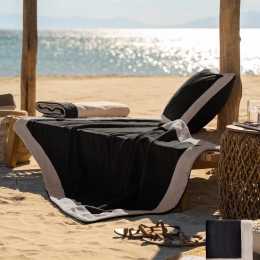 Πετσέτα Θαλάσσης Coral Sense 519-14 Coal - Sand Gofis Home Θαλάσσης 90x170cm 100% Βαμβάκι