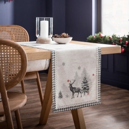 Runner Χριστουγεννιάτικο 045 Grey Gofis Home 28x120