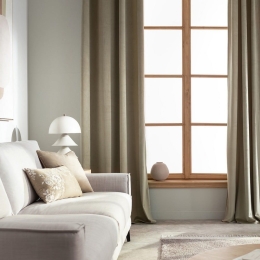 Κουρτίνα 711 06 Με Τρουκς Willow Beige Gofis Home 140X280 Πολυέστερ