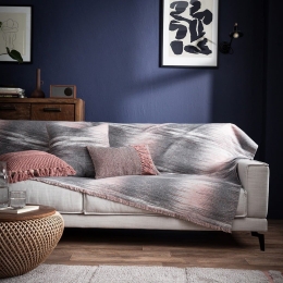 Ριχτάρι 262 17 Grey- Pink Gofis Home Τριθέσιο 180x310cm Βαμβάκι-Πολυέστερ