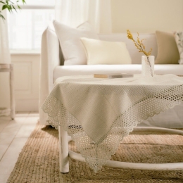 Καρέ Alcyone 046/52 Willow Beige Gofis Home 83x83 100% Βαμβάκι