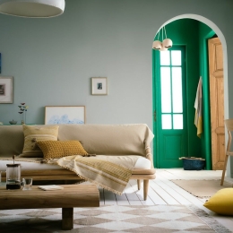 Ριχτάρι Kelda 174/04 Mustard Gofis Home Πολυθρόνα 180x180cm Cotton-Polyester