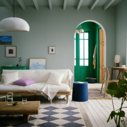 Ριχτάρι Eartha 372/16 Cloud White Gofis Home Πολυθρόνα 180x180cm 100% Βαμβάκι