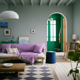 Ριχτάρι Eartha 372/19 Lilac Gofis Home Διθέσιο 180x250cm 100% Βαμβάκι