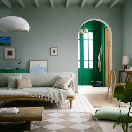 Ριχτάρι Eartha 372/49 Jade Green Gofis Home Διθέσιο 180x250cm 100% Βαμβάκι