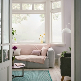 Ριχτάρι Rene SS23 732/23 Salmon Gofis Home Πολυθρόνα 180x180cm Βαμβάκι-Πολυέστερ