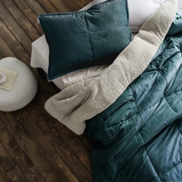 Κουβερτοπάπλωμα Teddy 407/09 Blue Jean Gofis Home Μονό 170x220cm Πολυέστερ