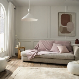 Ριχτάρι Luna 427/19 Grey Mauve Gofis Home Διθέσιο 180x250cm Πολυέστερ