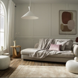 Ριχτάρι Luna 427/15 Quiet Grey Gofis Home Διθέσιο 180x250cm Πολυέστερ