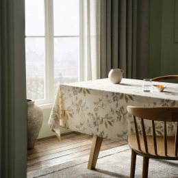 Τραπεζομάντηλο Fiorenza 257 Beige-Green Gofis Home 135Χ135 Βαμβάκι-Πολυέστερ
