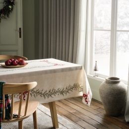 Τραπεζομάντηλο Χριστουγεννιάτικο 156 Beige-Green Gofis Home 135X180cm