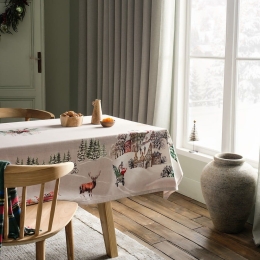 Τραπεζομάντηλο Χριστουγεννιάτικο 556 Beige-Green Gofis Home 145X180