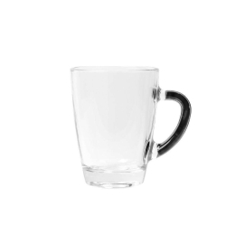 Κούπες (Σετ 4Τμχ) 20.21.0543 300ml  Clear-Black Benetton Γυαλί