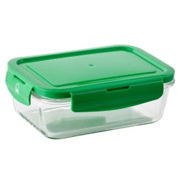 Φαγητοδοχείο Ορθογώνιο 20.21.0717 1180ML Γυάλινο Green Rainbow Benetton Γυαλί