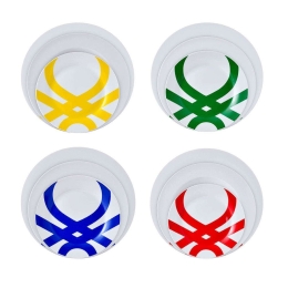 Σερβίτσιο Πιάτα Φαγητού (Σετ 12Τμχ) 20.21.0600 Logo Πορσελάνινο Multi Rainbow Benetton 12 τμχ Πορσελάνη