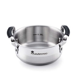Κατσαρόλα Ρηχή Mini Smart BGEU-3776 Φ12x5cm 560ml Inox MasterPro 12 cm Ανοξείδωτο Ατσάλι