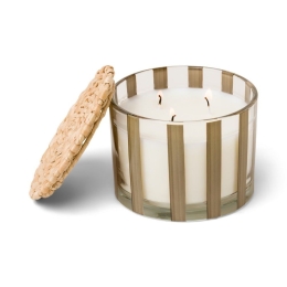 Κερί Σόγιας Αρωματικό Al Fresco Cotton And Teak 340gr 11,5x8,5cm Paddywax Κερί Σόγιας