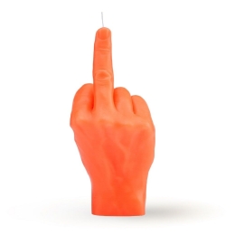 Κερί Χειρονομίας F@ck You 380gr 20x9x8cm Fluo Orange Candle Hand Παραφίνη