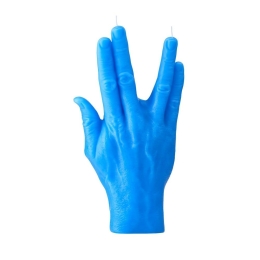 Κερί Χειρονομίας Live Long And Prosper 365gr 22x13x5cm Blue Candle Hand Παραφίνη