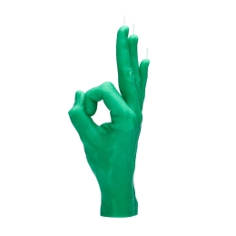 Κερί Χειρονομίας OK 350gr 21x8x8cm Green Candle Hand Παραφίνη