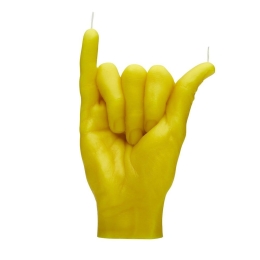 Κερί Χειρονομίας Shaka 350gr 16x11x6cm Yellow Candle Hand Παραφίνη