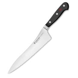 Μαχαίρι Γενικής Χρήσης Πριονωτό Offset Classic 1040103920 20cm Black Wusthof Ανοξείδωτο Ατσάλι