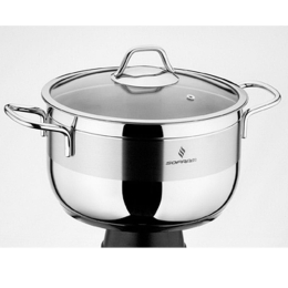 Κατσαρόλα Με Γυάλινο Καπάκι 22X12Cm YMS00200122 - 4Lt Soft Inox Max Home 22cm Ανοξείδωτο Ατσάλι