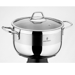 Κατσαρόλα Με Γυάλινο Καπάκι 24X13Cm YMS00200124 - 5.5Lt Soft Inox Max Home 24cm Ανοξείδωτο Ατσάλι