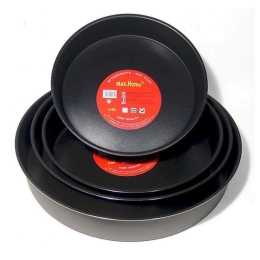 Ταψί Αντικολλητικό Στρογγυλό XR00400540 40x7.5cm Αλουμινίου Black-Grey Max Home Αλουμίνιο