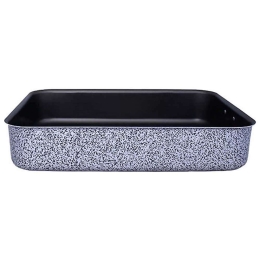 Ταψί Ορθογώνιο Sirmione OZ45093000 30x22x7cm Αλουμινίου Grey-Black Olympia Zanetti Αλουμίνιο