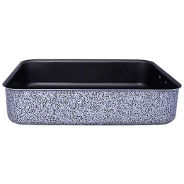 Ταψί Ορθογώνιο Sirmione OZ45093500 35x27x7cm Αλουμινίου Grey-Black Olympia Zanetti Αλουμίνιο