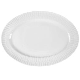 Πιατέλα Οβάλ Πορσελάνινη Pw2 PR00700200 36cm White Oriana Ferelli® Πορσελάνη