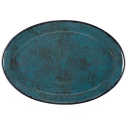 Πιατέλα Πορσελάνινη Οβάλ Teal PR18274826 31cm Turquoise Oriana Ferelli® Πορσελάνη