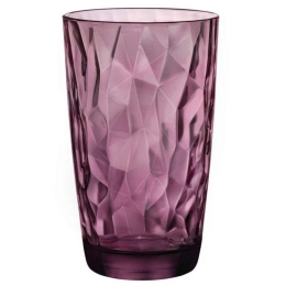 Ποτήρι Σωλήνα Diamond BR00125501 470ml Rock Purple Bormioli Rocco Γυαλί