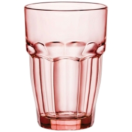 Ποτήρι Σωλήνα Rock Bar Tempered BR00126501 370ml Peach Bormioli Rocco Γυαλί