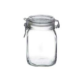 Βάζο Αποθήκευσης Fido BR00600722 1000ml Clear Bormioli Rocco Γυαλί