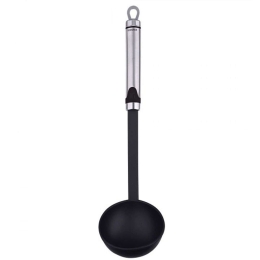 Κουτάλα Σούπας Gizmo BG00003244 32,5cm Inox-Black Bergner Ανοξείδωτο Ατσάλι,Nylon