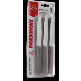 Μαχαίρια Κρέατος Perla (Σετ 6Τμχ) BM395060MP Grey Inoxbonomi Ανοξείδωτο Ατσάλι