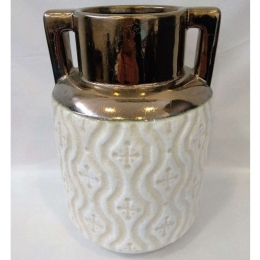 Βάζο GB01900621 21cm Ivory-Gold Oriana Ferelli® Κεραμικό