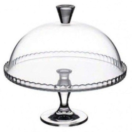 Τουρτιέρα Με Πόδι Και Καπάκι PB00095200 Φ32cm Clear Pasabahce Γυαλί