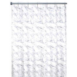 Κουρτίνα Μπάνιου Marbre AX00035436 180x200cm White-Grey Arvix 180Πx200Υ Πολυέστερ