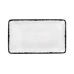 Πιατέλα Σερβιρίσματος Ορθογώνια PR182746320 27x16cm White-Black Oriana Ferelli® Πορσελάνη