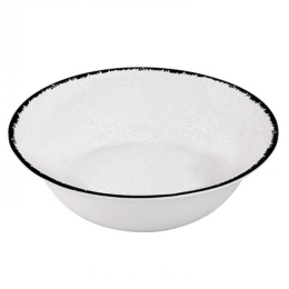 Σαλατιέρα PR182746325 23x6cm White-Black Oriana Ferelli® Small Πορσελάνη