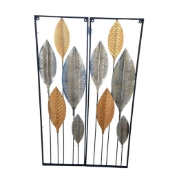 Διακοσμητικό Τοίχου (Σετ 2Τμχ) HC000012Τ2 30x99cm Multi Oriana Ferelli® Μέταλλο