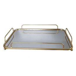 Δίσκος Μεταλλικός HC00030041 40,5x27cm Gold Oriana Ferelli® Μέταλλο