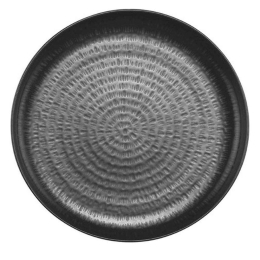 Πιάτο Φρούτου Capri Rice KXNPMOD19445 Φ19cm Black Oriana Ferelli® Πορσελάνη