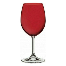 Ποτήρι Νερού Κολωνάτο Sylvia (Σετ 6Τμχ) CTB4S4157245 450ml Red Από Κρύσταλλο Βοημίας Κρύσταλλο
